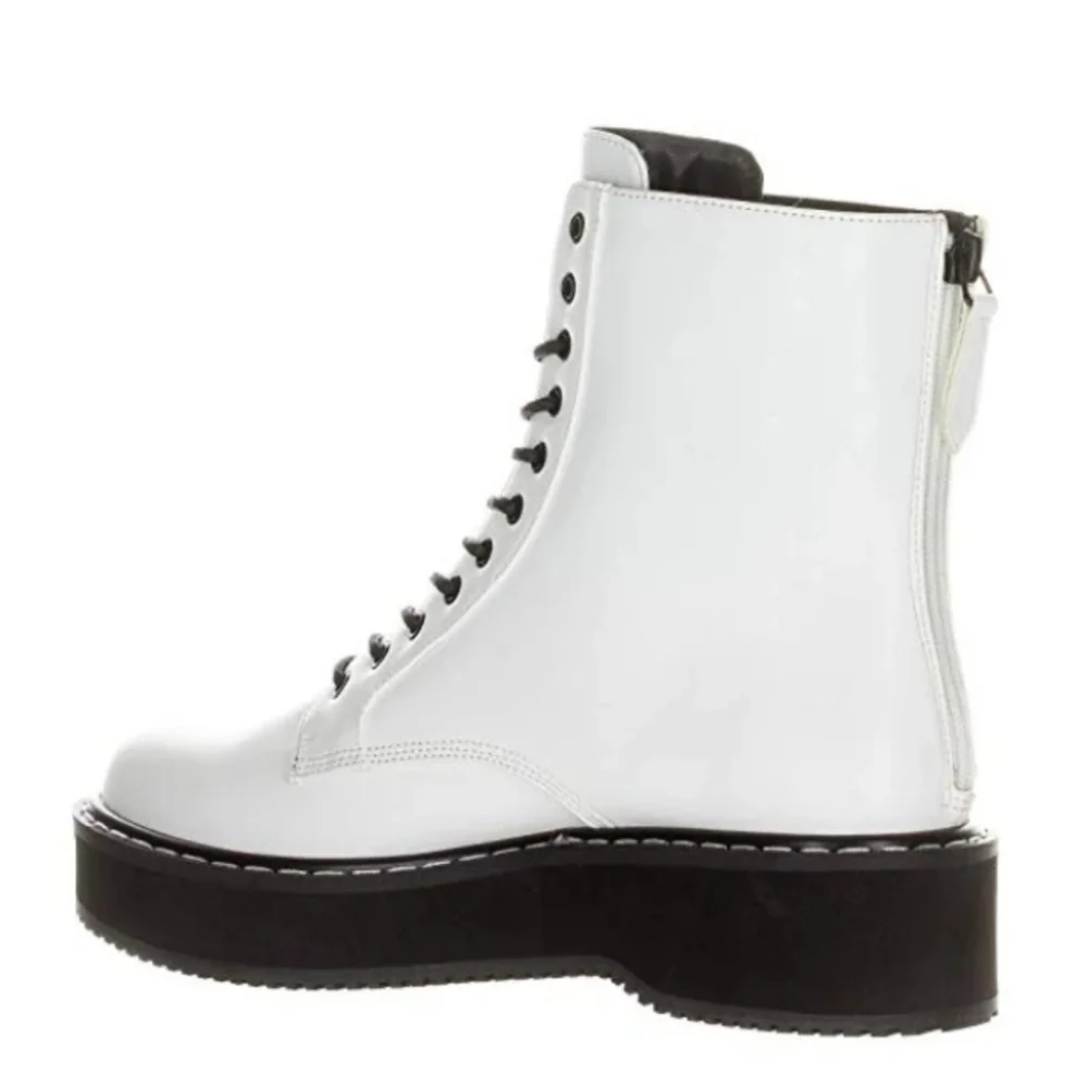 KENDALL + Kylie Women's Hunt White Combat Boot Size 9 - Picture 3 of 4